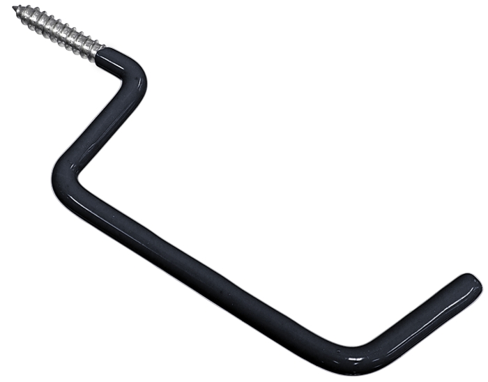 4 in. Hardware Essentials Ladder Hook, Black Vinyl