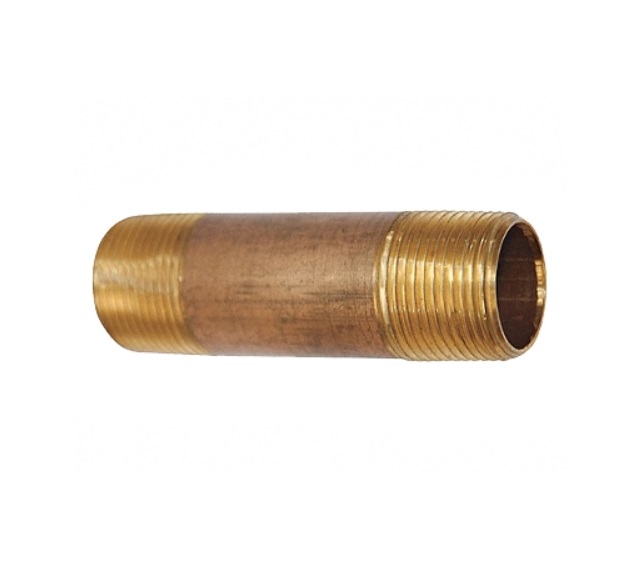 UBRN-1230 1.25 x 3 in. S40 Brass Pipe Bronze Nipple