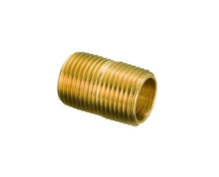 2 in. S40 Brass Close Pipe Bronze Nipple