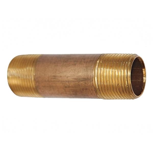 0.25 x 3.5 in. S40 Pipe Nipple, Brass