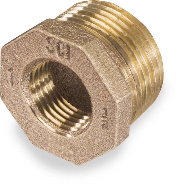 Bronze Pipe Hex Bushing - 2 x 1.5 in. - Corrosion Resistant