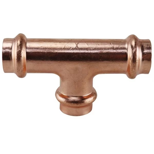 Tee, 1/2 in, Press Fit, Copper, 300 psi Pressure