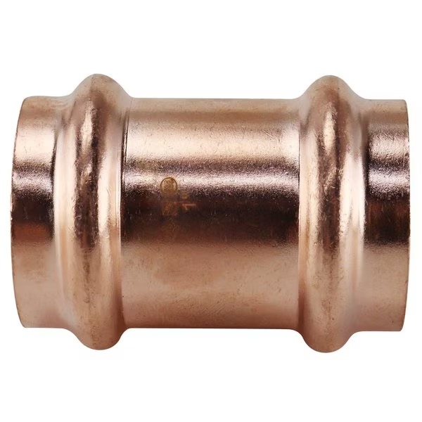 Coupling without Stop, 1 in, Press Fit, Copper, 300 psi Pressure