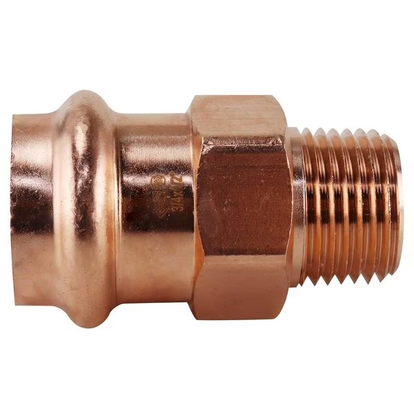 3/4 in. x 1/2 in. Copper Press x MPT Male Adapter