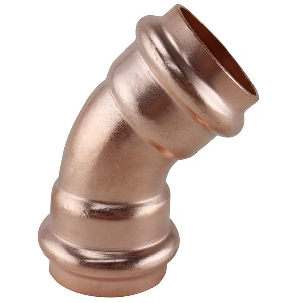 1 in. x 1 in. Copper 45-Degree Press x Press Elbow
