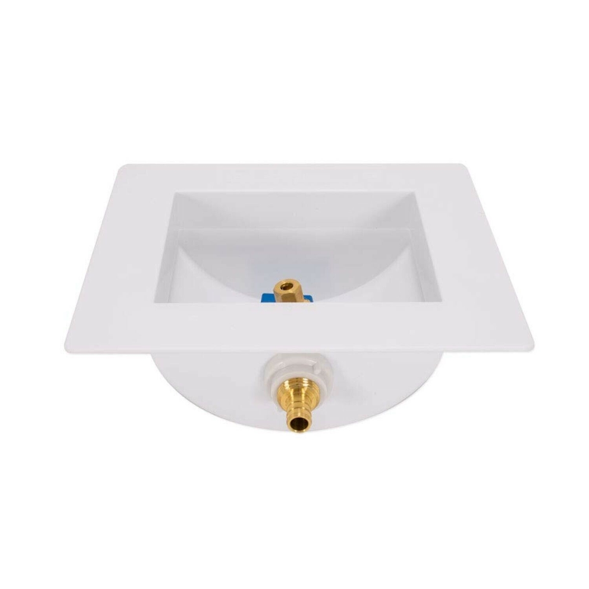 0.5 in. Pex Crimp Pre-Assembled Ice Maker Outlet Box, White