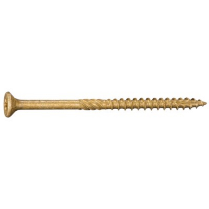 SaberDrive Deck Screw,#9 Thread,3 in L,Serrated Thread,Bugle Head,Star Drive,Type 17 Point,73 PK