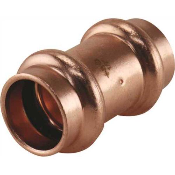 1/2 in. 1/2 in. Copper Press x Press Coupling with Dimple Stop