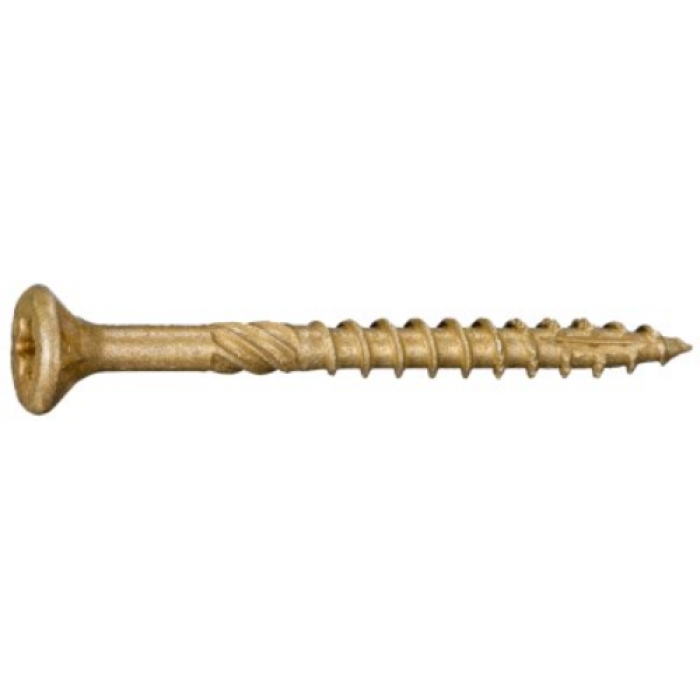 50752 Deck Screw, No 9 Thread, 2 in L, Serrated Thread, Bugle Head, Type 17 Point, Steel, 617/PK