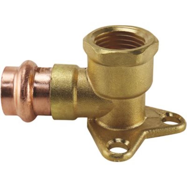 Drop Ear Elbow, 1/2 in, FPT x Press Fit, 90 deg Angle, Brass/Copper, 300 psi Pressure