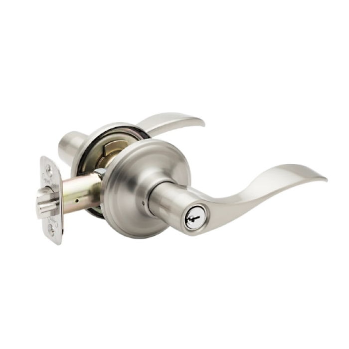 Waverlie Entry Lever, Satin Stainless