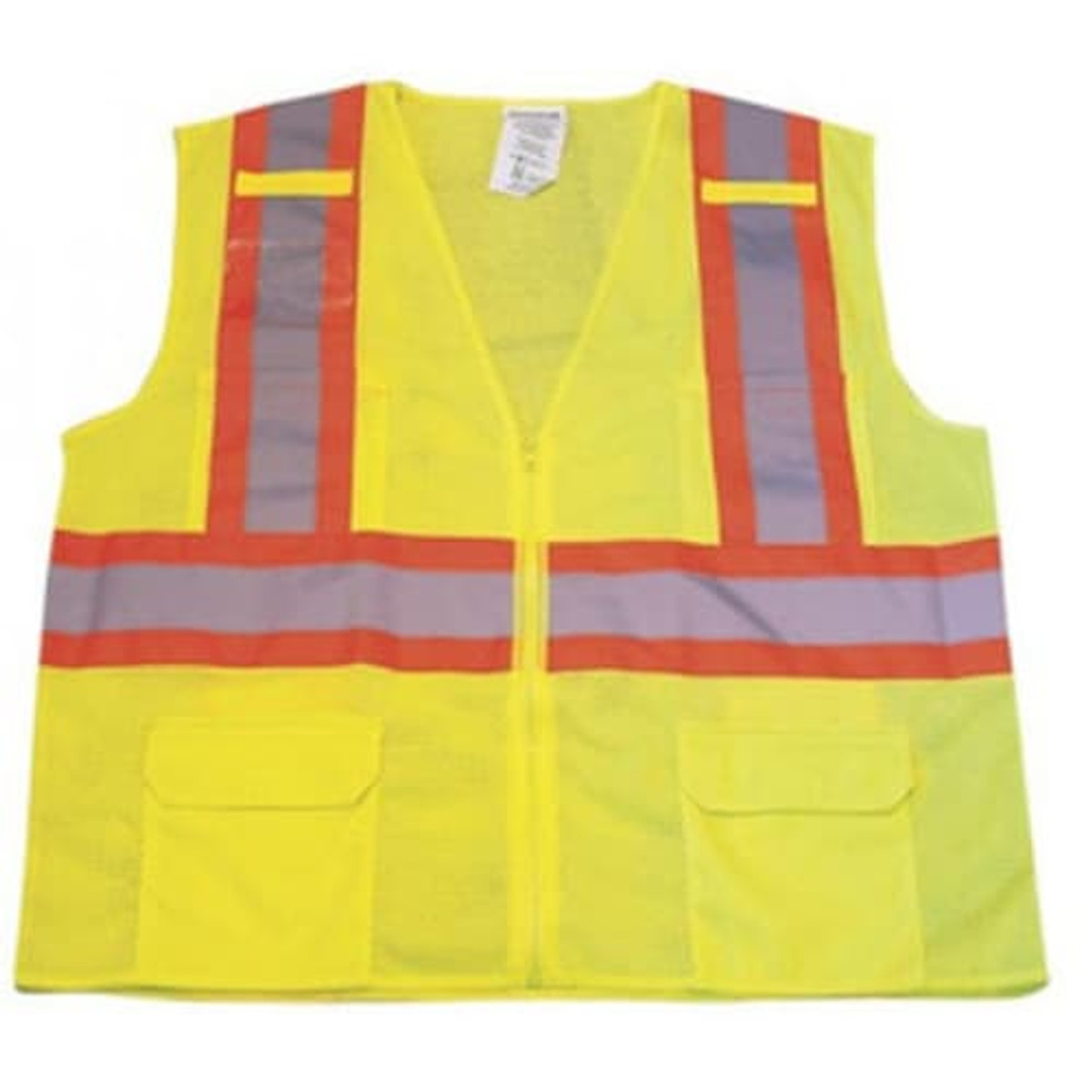 LFR Self-Extinguishing Flame-Retardant High-Visibility Safety Vest, Lime - Medium