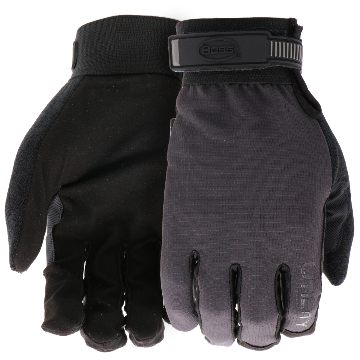 B52011-XL Boss Utility Ripstop Gloves, Dark Grey - Extra Large