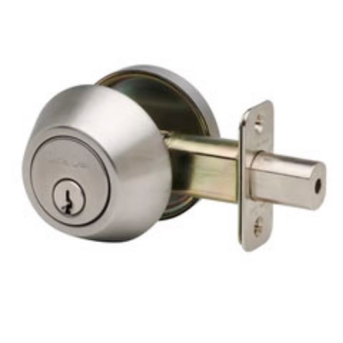 Single Cylinder Deadolt, Satin Stainless