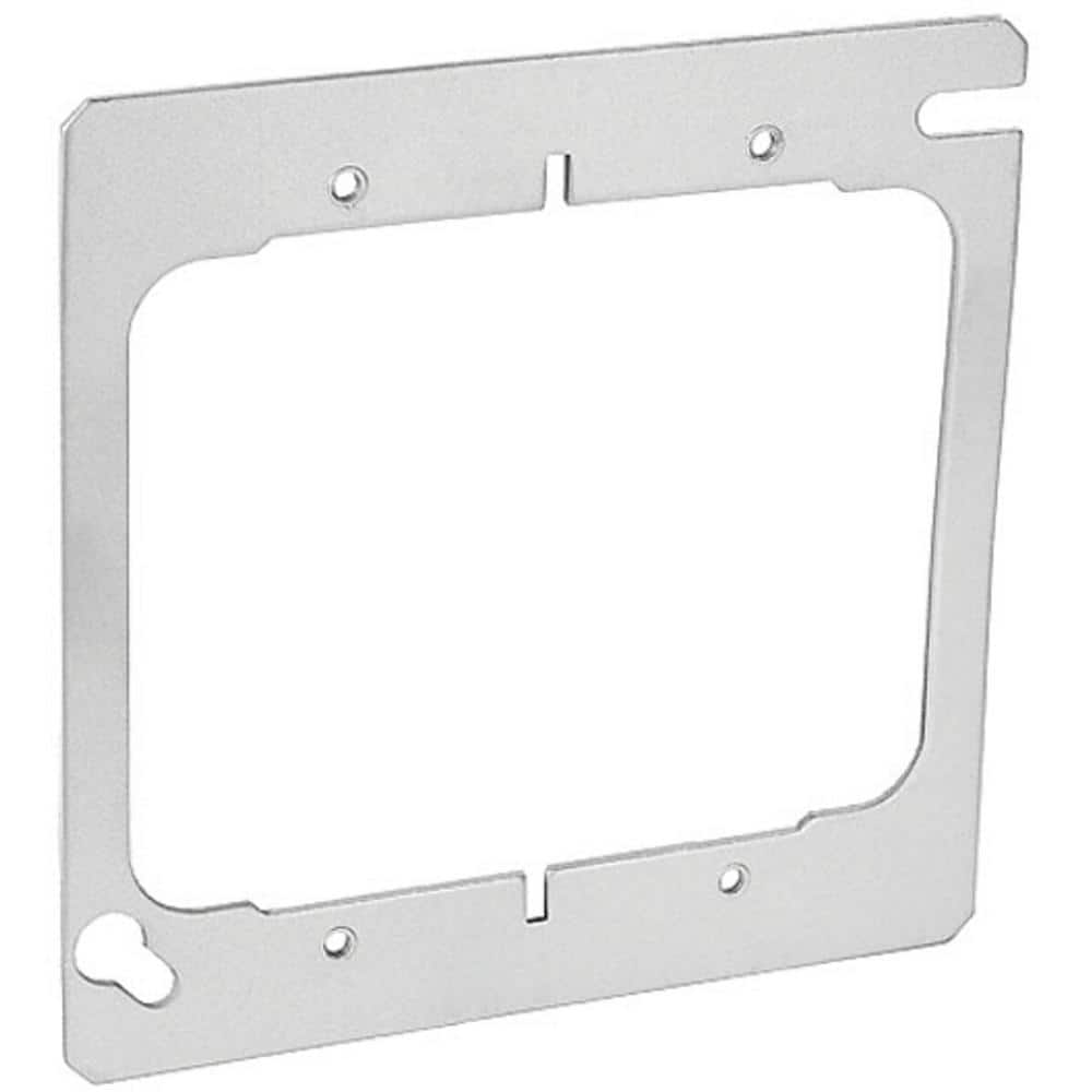 Picture of Southwire 52C20A-UPC 4 in. Steel Metallic 2-Gang 2-Device Ring Flat Square Cover