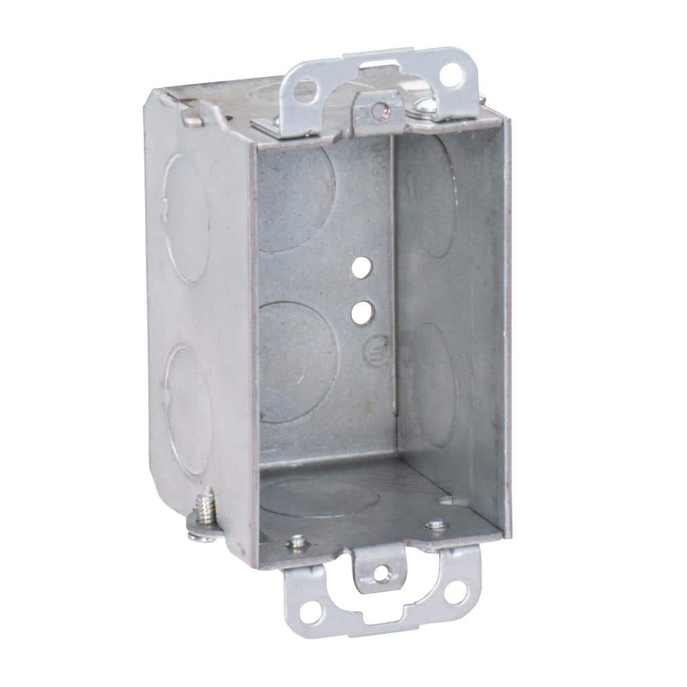 Picture of Southwire G600-UPC 3 x 2 x 2 in. Steel Metallic 1-Gang Switch Box with KO & Plaster Ears