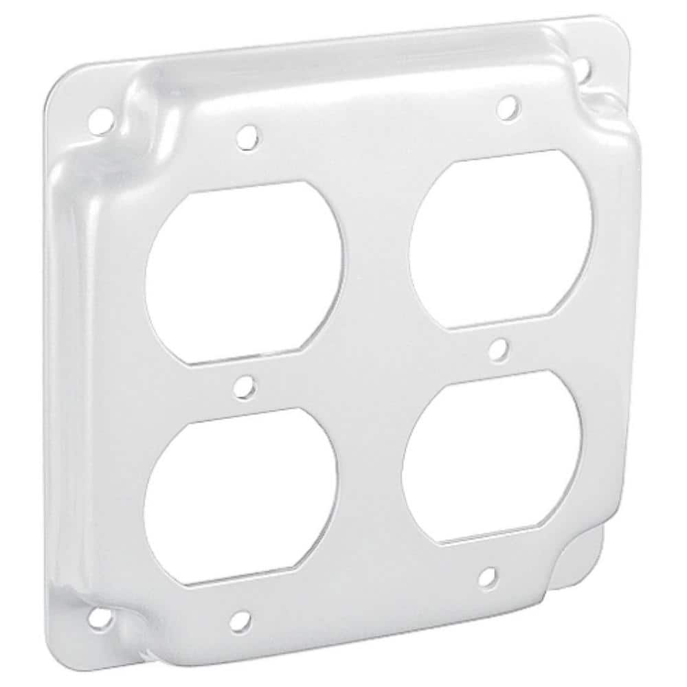 Picture of Southwire G1939-UPC 4 in. Steel Metallic Square 4-Outlet Box Cover