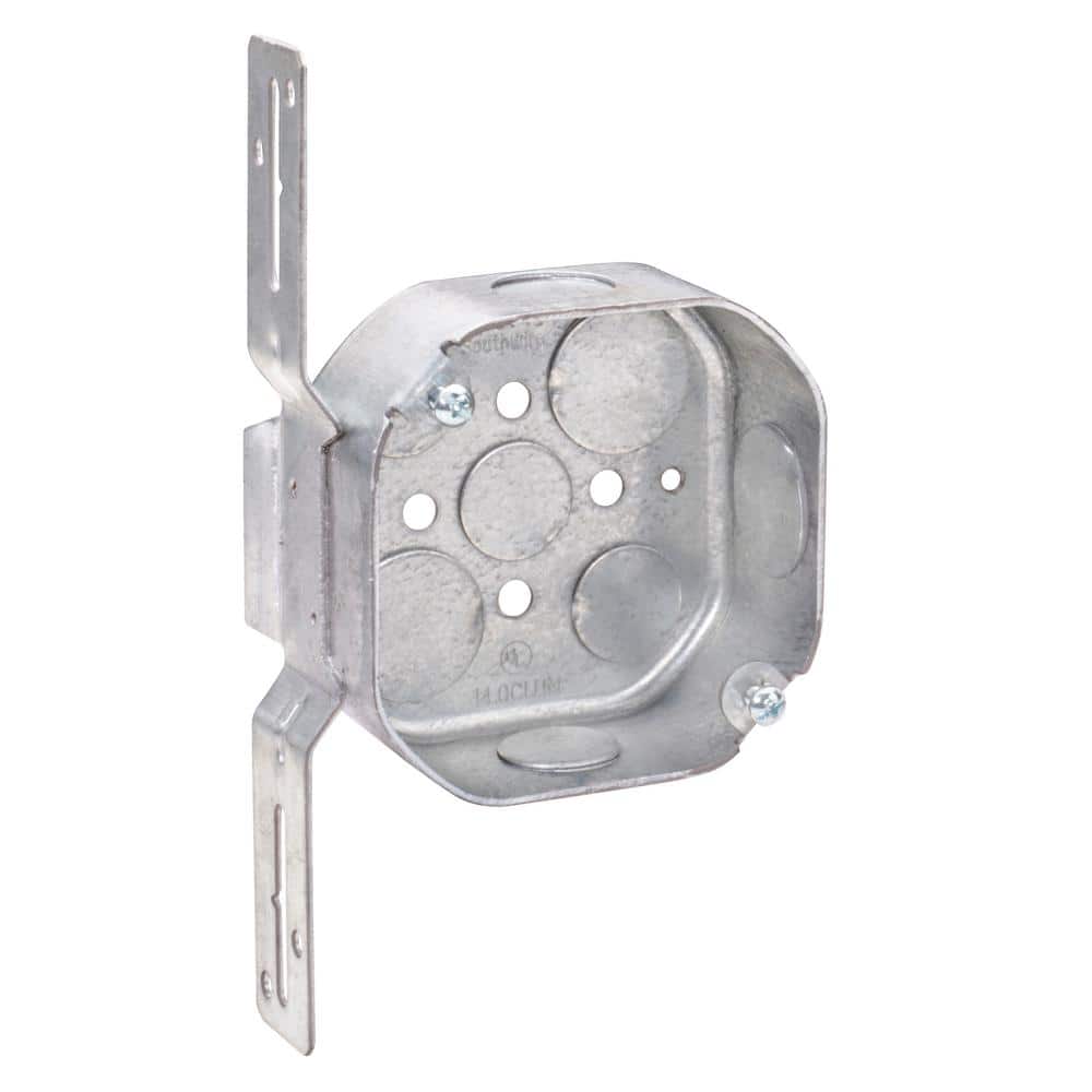 Picture of Southwire 54151-F-UPC 4 x 1.5 in. Steel Metallic Octagon Box with KO & F Bracket