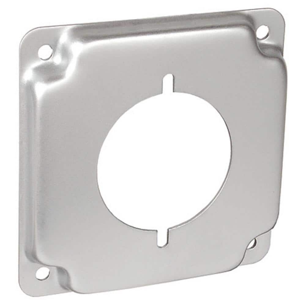Picture of Southwire G1944-UPC 4 in. Steel Metallic 1-Gang Exposed Work Square Box Cover for 30A-50A Round Receptacle