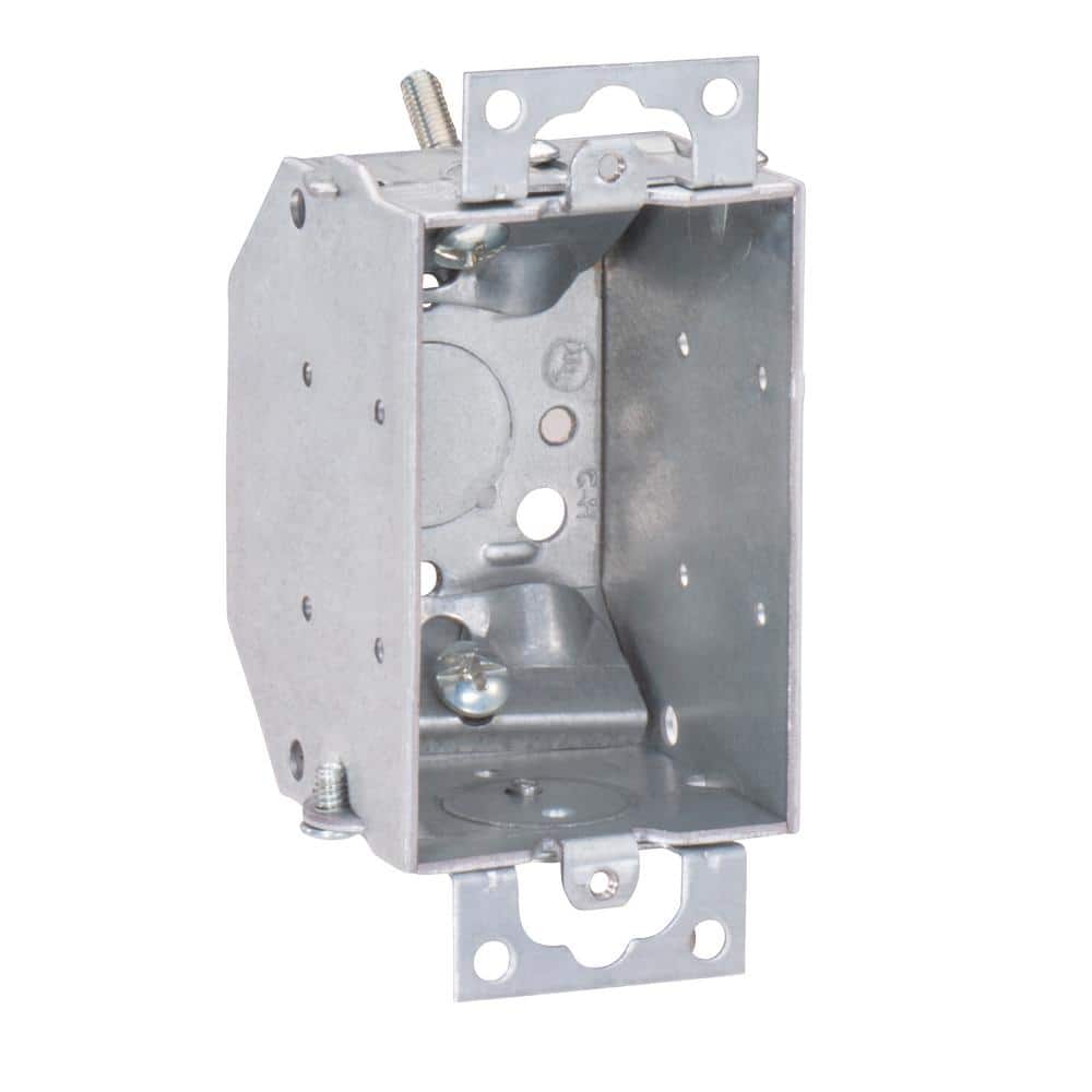Picture of Southwire G601BVR-UPC 3 x 2 x 2.25 in. Steel Metallic 1-Gang Switch Box with KO-NMSC Clamps