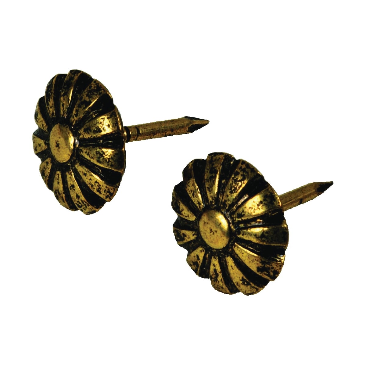 Daisy Head Furniture Nail - Antique Brass