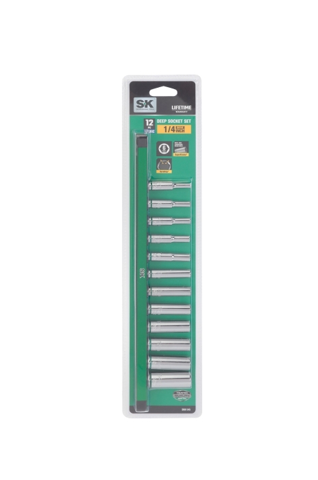 SK01345 0.25 in. Drive Set Deep Socket Set, 12 Piece