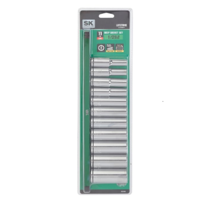 SK01348 0.5 in. SAE Drive Set Deep Socket Set, 11 Piece