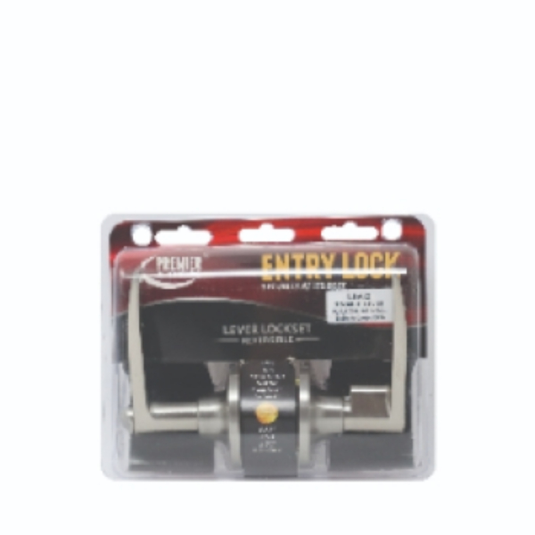 LEV02 Commercial Duty Entry Door Lever Lock Set, Satin Nickel