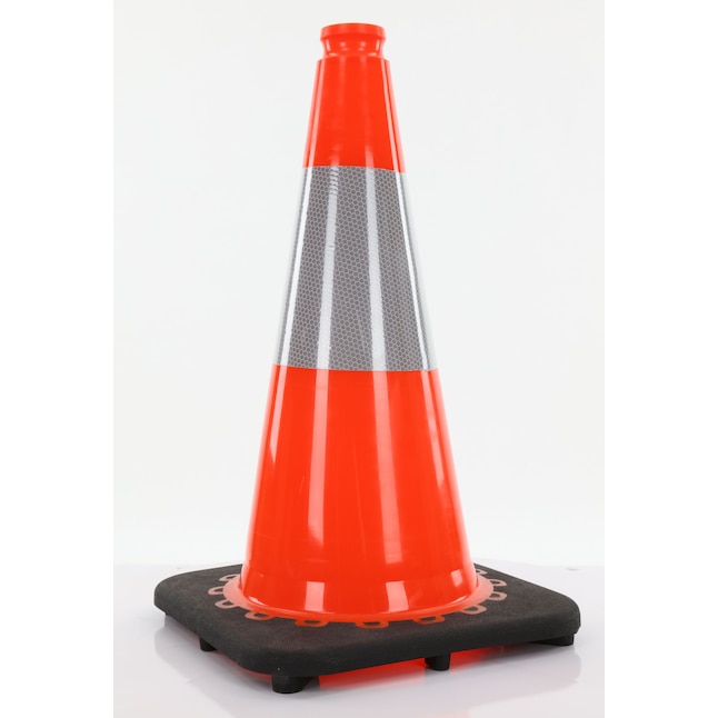 18in. Traffic Safety Cone - Orange - High Visibility - Durable PVC Material