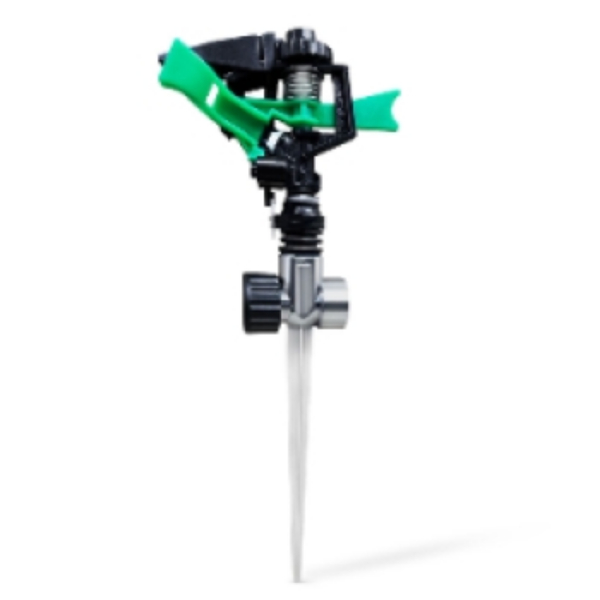 SPS02 2 Ways Adjustable Pattern Impulse Sprinkler Fan Spray with Metal Spike