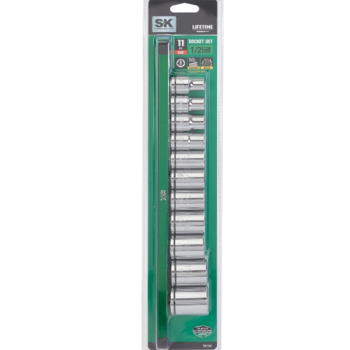 0.5 in. SAE Drive Standard Socket Set, 11 Piece