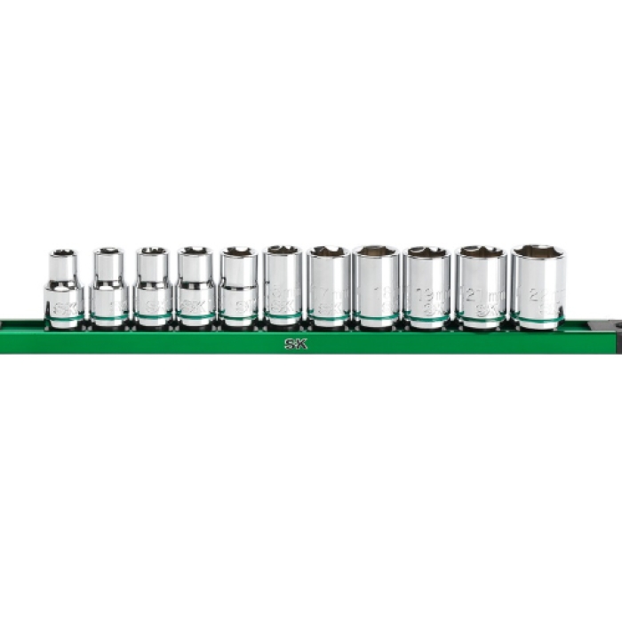 SK01343 0.5 in. Metric Drive Standard Socket Set, 11 Piece