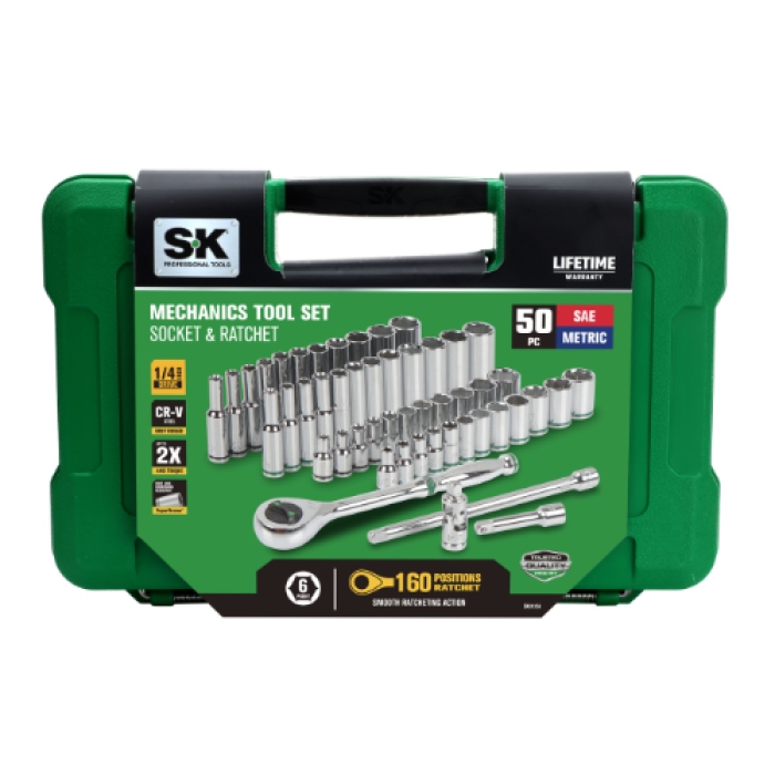 SK01354 0.25 in. 160 Position Mechanic Tool Set, 50 Piece