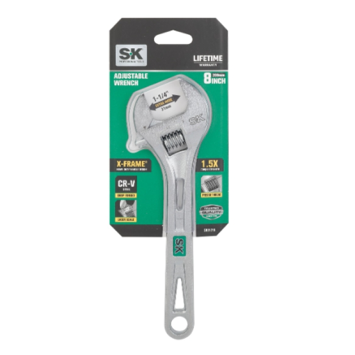 SK01216 8 in. Adjustable Wrench Tool Set