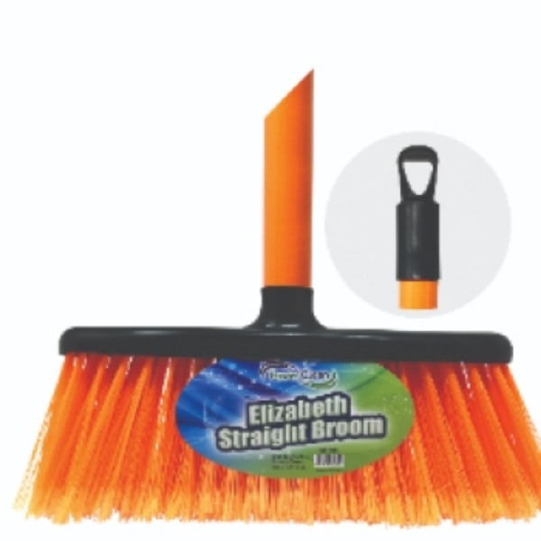 SBE01 4 in. Elizabeth Straight Broom, Orange