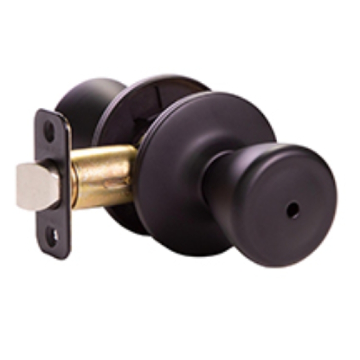 Tulip Privacy Door Matte Knob - Black