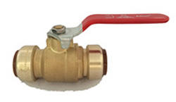 Picture of American Granby BPBV1-2NL 0.5 in. Brass Push on Ball Valve No Lead