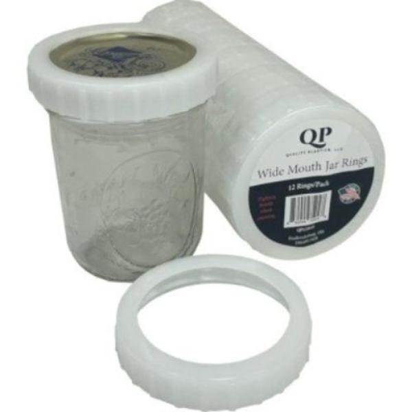 Picture of Quality Plastics QP1550-02 Jar Rings Wide Mouth, White - Pack of 12