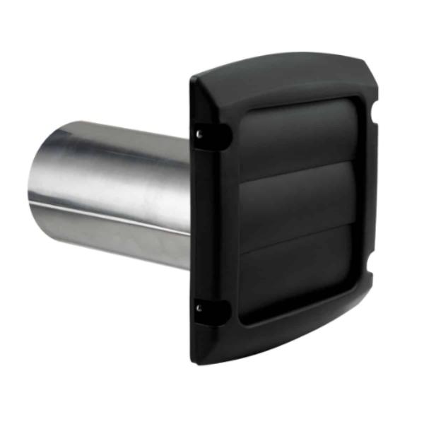 LH4BLKXZ 4 in. Black Louvered Exhaust Hood