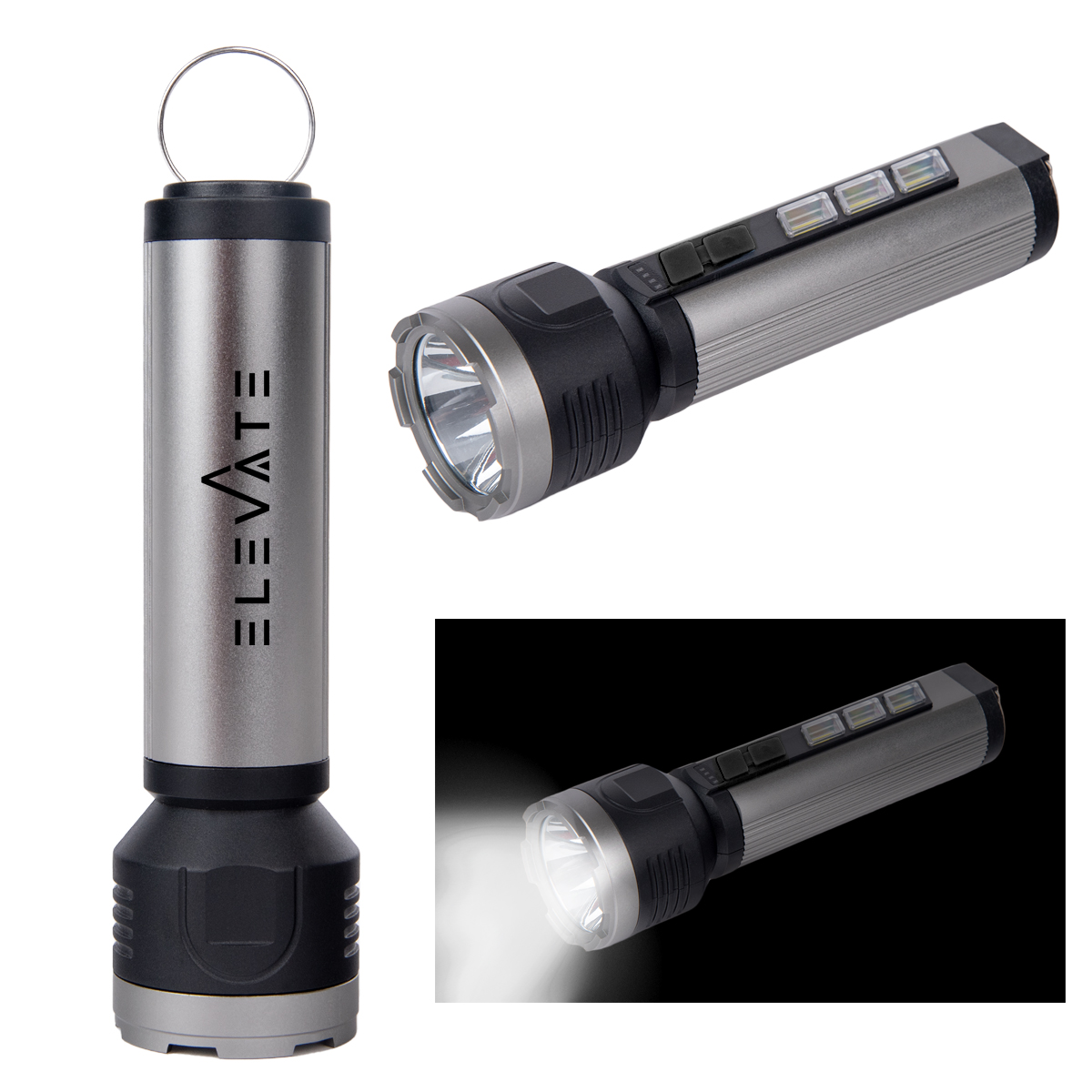 20032 Rechargeable LED Flashlight, Charcoal