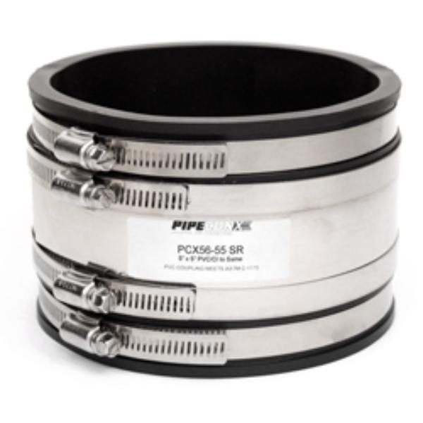 P1056-33RC 3 in. PVC & Cast Iron Flexible Shear Banded Coupling Universal Pipe