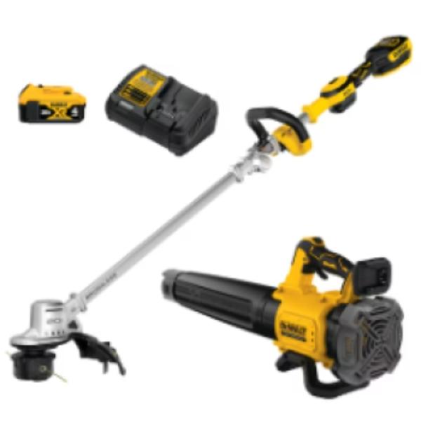 DEWALT 20V MAX XR Brushless 14 in. Cordless Folding String Trimmer and Handheld Blower Combo Kit - DCKO222M1