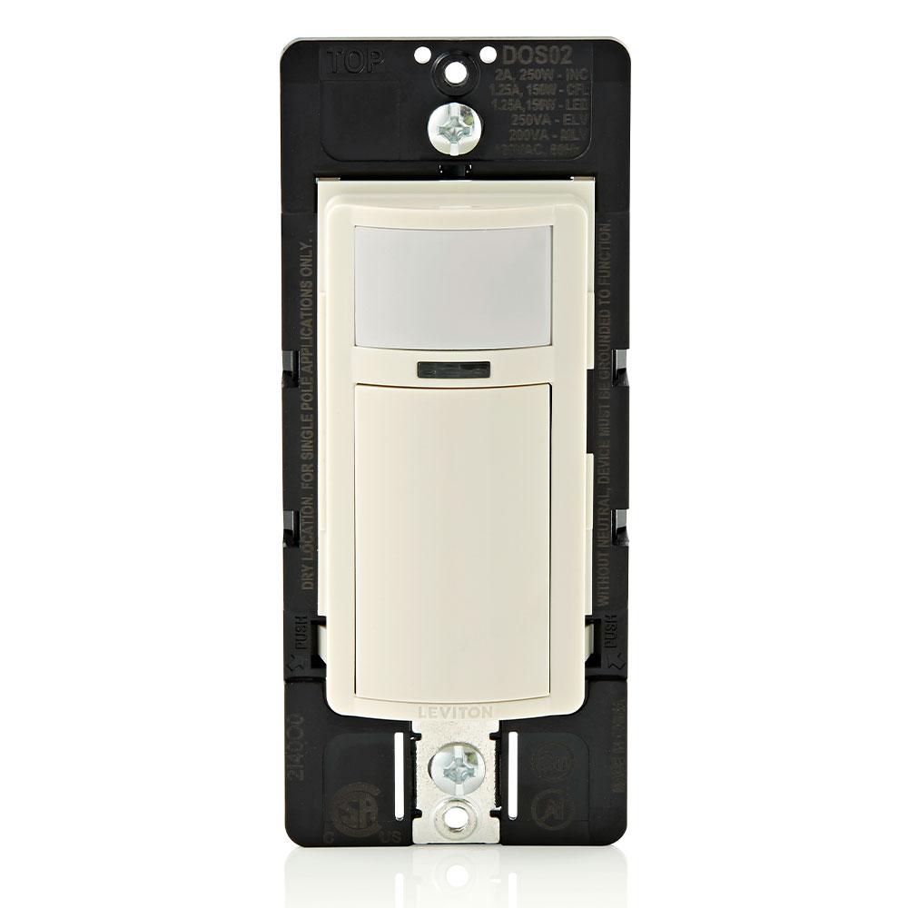 Leviton R08-DOS02-1LT Decora Motion Sensor, Light Almond
