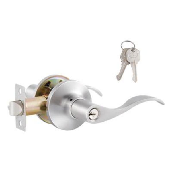 LEVW02 Entry Wave Lever, Satin Nickel Finish