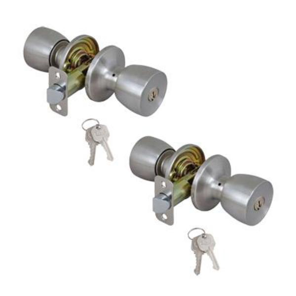 EL06-2 Stainless Steel Entry Lockset - Pack of 2