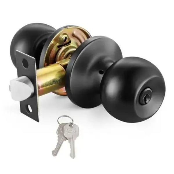 EL01BL Entry Lock Ball Handle, Matte Black