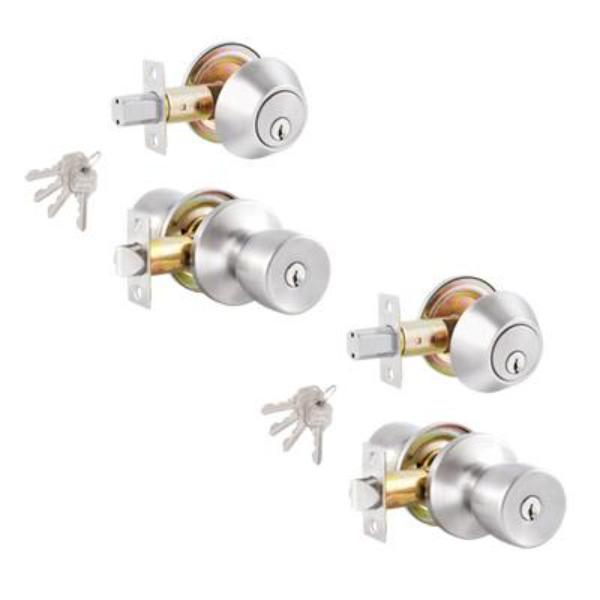 EDT01S-2 Combo Lockset, Stainless Steel - Pack of 2
