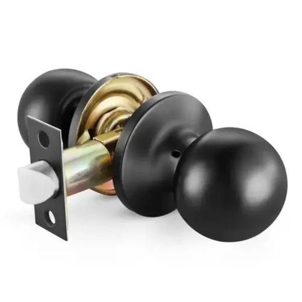 PA01BL Passage Lock Ball Handle, Matte Black