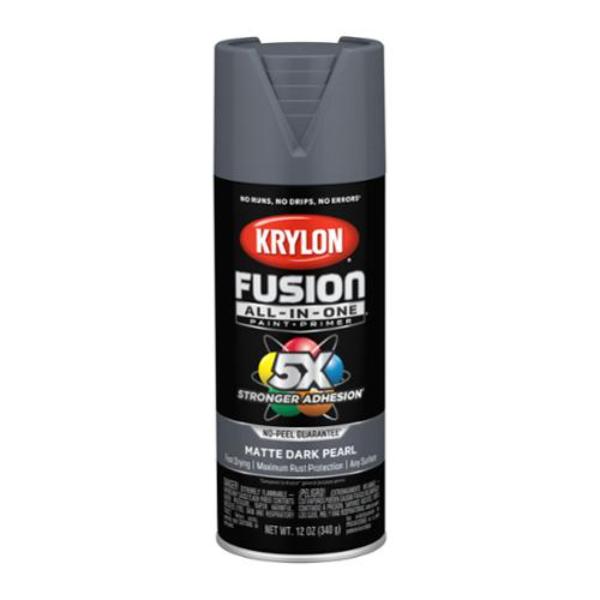Picture of Krylon K02937007 Fusion All-In-One Matte Dark Pearl Spray Paint & Primer&#44; 12 oz