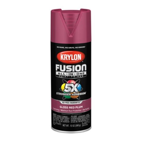 Picture of Krylon K02939007 Fusion All-In-One Gloss Red Plum Spray Paint & Primer&#44; 12 oz